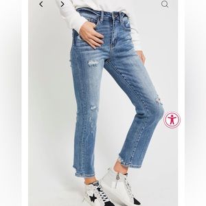 Risen Vintage Wash Straight Leg Jeans